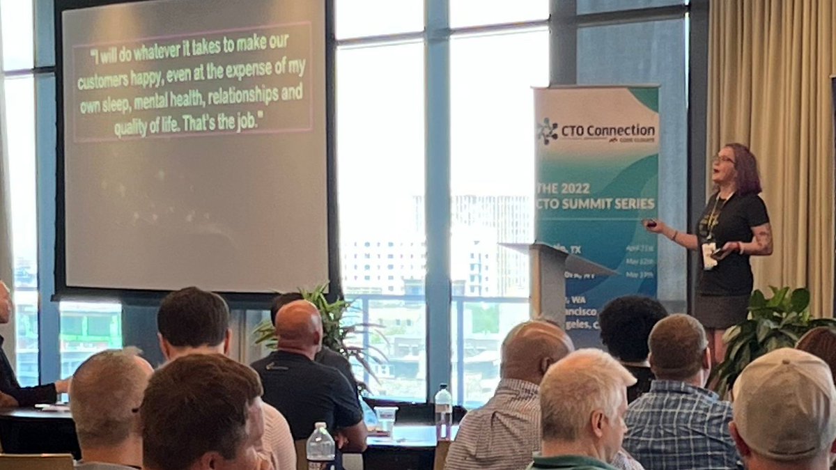 ctosummit's tweet photo. Charity Majors, #CTO @honeycomb.io , teaching us why all teams should be autodeploying code in under 15 minutes with her talk titled ‘The promise of continuous delivery’ at this 2022 #chicagoctosummit

@mipsytipsy #ctosummits #engineeringleadership #techleads @ctoconnection https://t.co/1f9fVDa6Ie