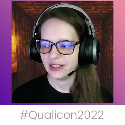 QualiconGlobal's tweet photo. #Qualicon2022 LIVE - Now On STAGE - Advancing Quality with the Minecraft Preview with Chelsi Hohnbaum (She / Her) || Quality Engineer || Xbox Game Studios https://t.co/mjXRGeuEL9