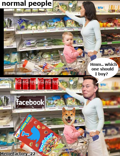 AlePartes's tweet photo. Hey, 
@elonmusk
 when is your next shopping day? #Memes #memesdaily  
@CocaCola
@Twitter
@opensea 
https://t.co/rwPBinyKt7 https://t.co/igFZY5oj1g