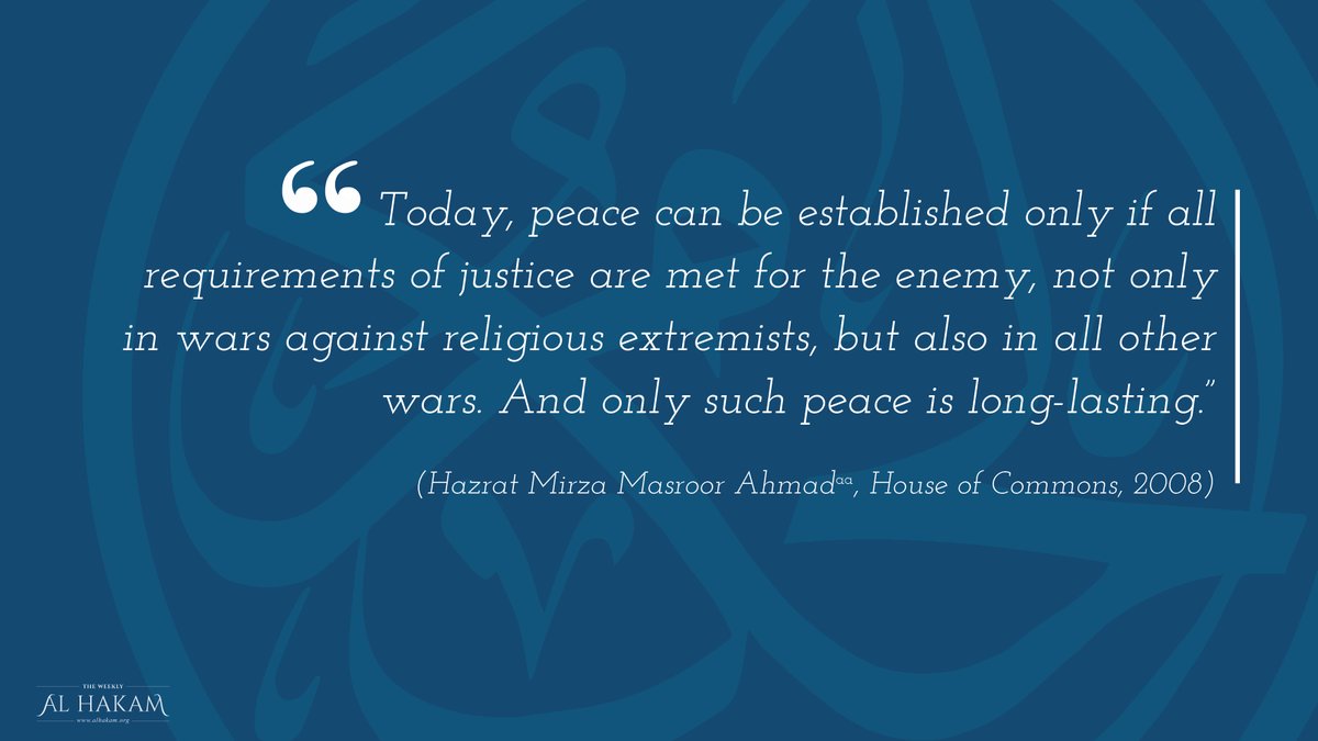 AlHakamWeekly's tweet photo. Wars require absolute justice. 

#MuslimLeadership https://t.co/296D4ig2BP