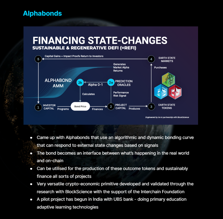 The_ReadingApe's tweet photo. Alphabonds
• Came up with #Alphabonds that use an algorithmic and dynamic bonding curve that can respond to external state changes based on signals
• This can be used for the production of these outcome tokens and sustainably finance all kinds of projects https://t.co/xkbK9a3ncs