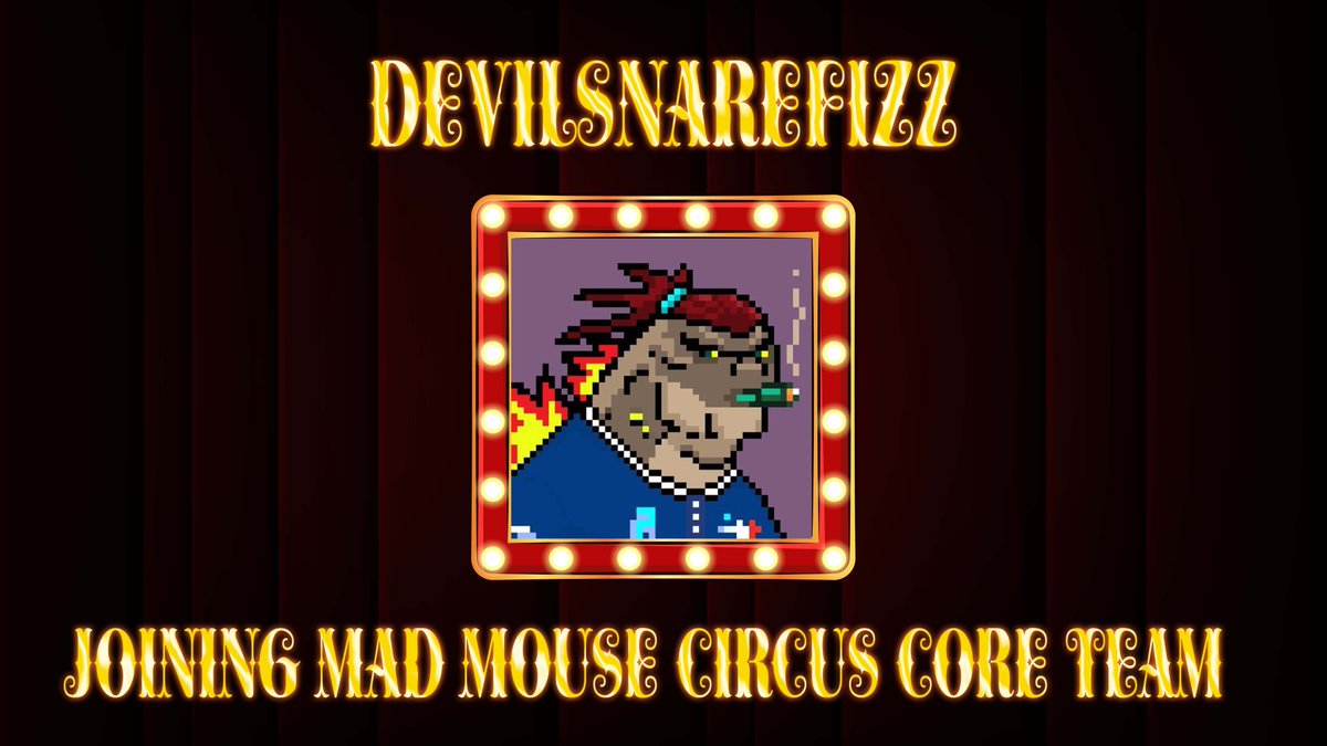 Ladies and Gentlemen 📢

<a href="/devilsnarefizz/">Devilsnare Fizz | Web3 QA</a> is joining <a href="/MadMouseCircus/">Mad Mouse Circus</a> Core team🎉🎪🐭

Fizz will bring his experience for our Community &amp; Partnerships Development.

A cheesy Welcome to him ! 🧀🧀🧀