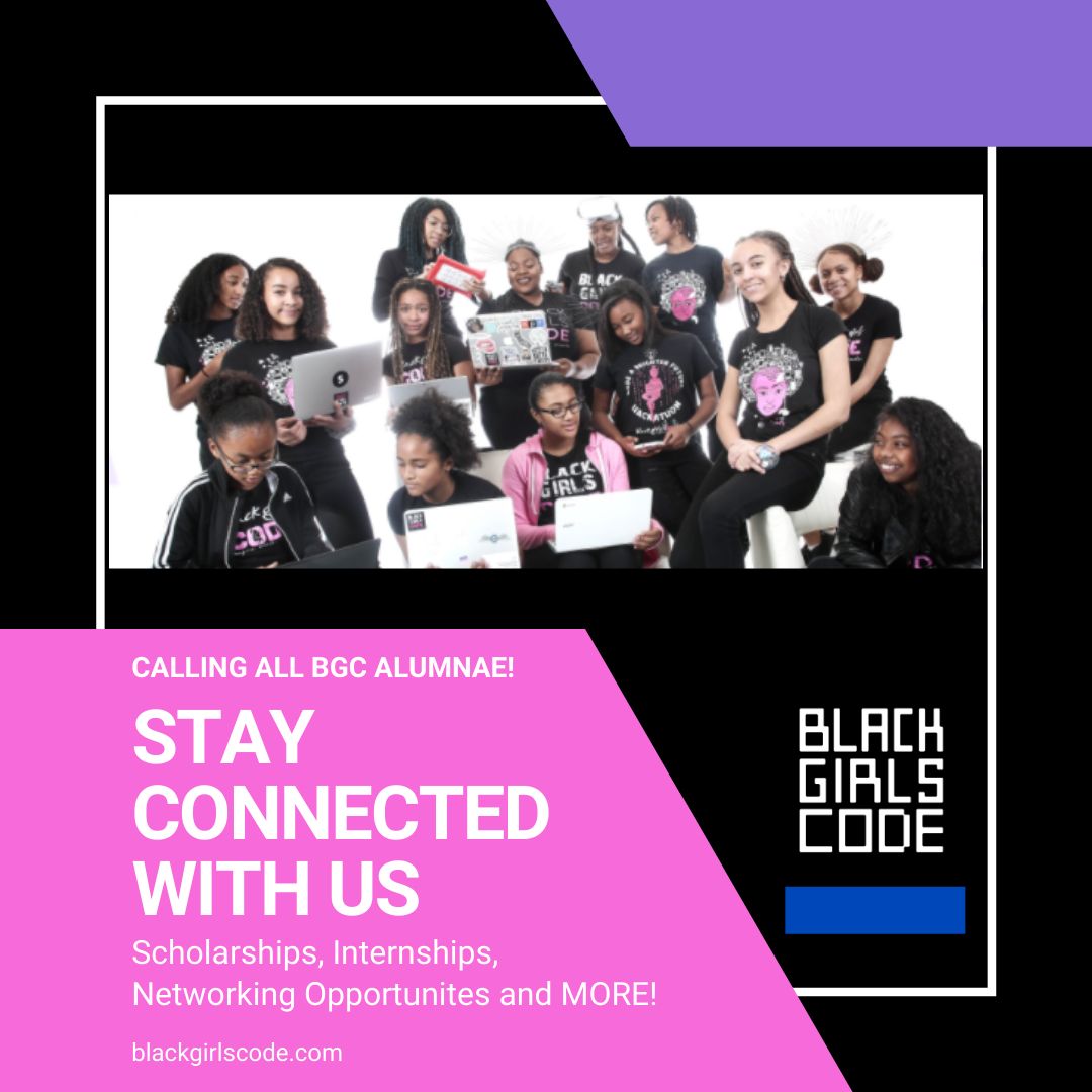 Calling all BGC Alumnae! @BlackGirlsCODE is excited to reconnect w/ you as we rebuild our alumnae database! We have new programs, internships, scholarships &amp; opportunities to connect w/ other alumnae. Add your info to our directory so you don't miss out!

bit.ly/bgcalumnae