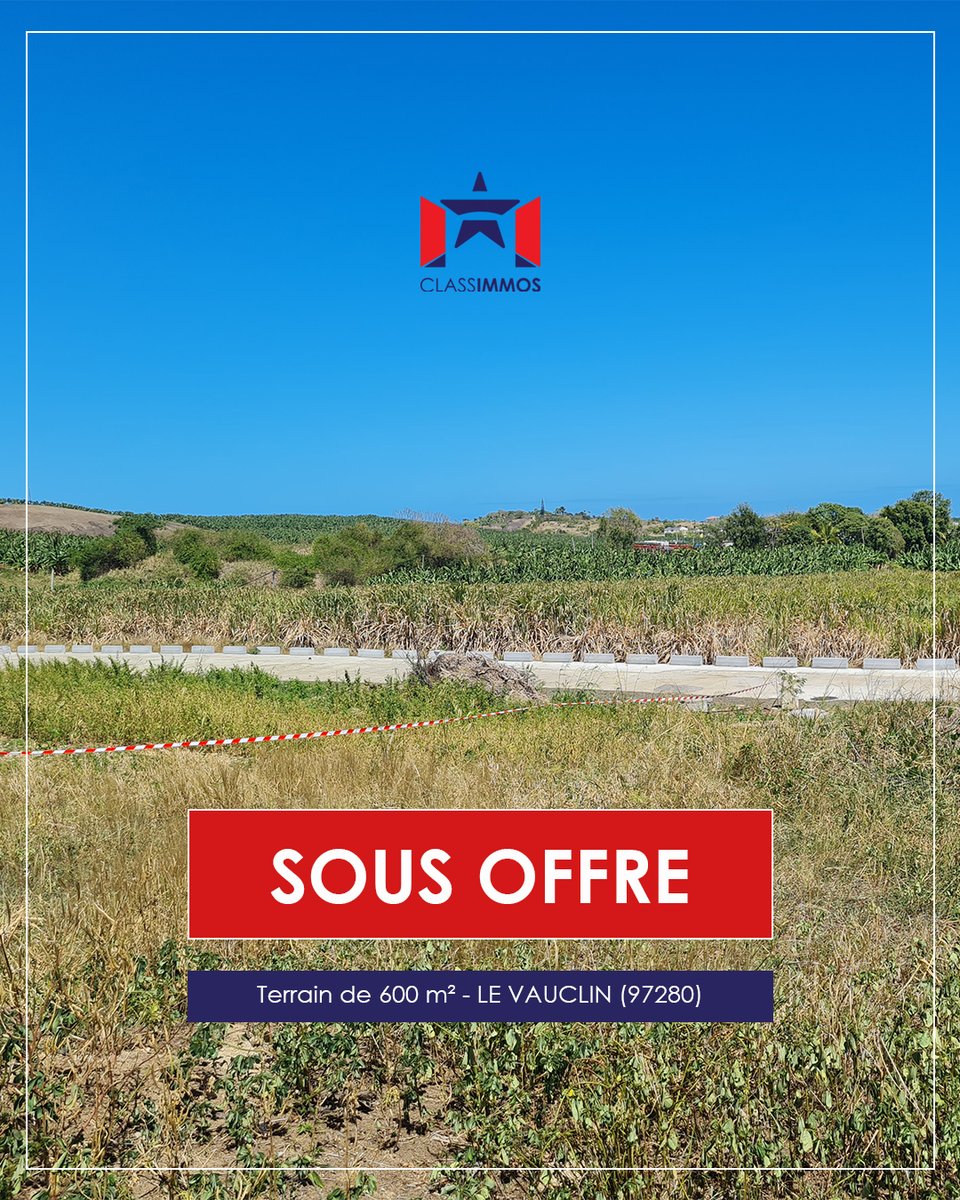 ClassImmos_M's tweet photo. Une offre ferme d'achat a été posée pour cette magnifique parcelle 🔔📍Le Vauclin

🏠 Vous êtes en recherche active ?
Nous sommes à vos côtés ! 🔵🔴

🌐 https://t.co/eoo4kH7fvF

#classimmos #immo #immobilier #martinique #sousoffre #offresignée #realestate #ilovemyjob https://t.co/waRRsk6Pfw