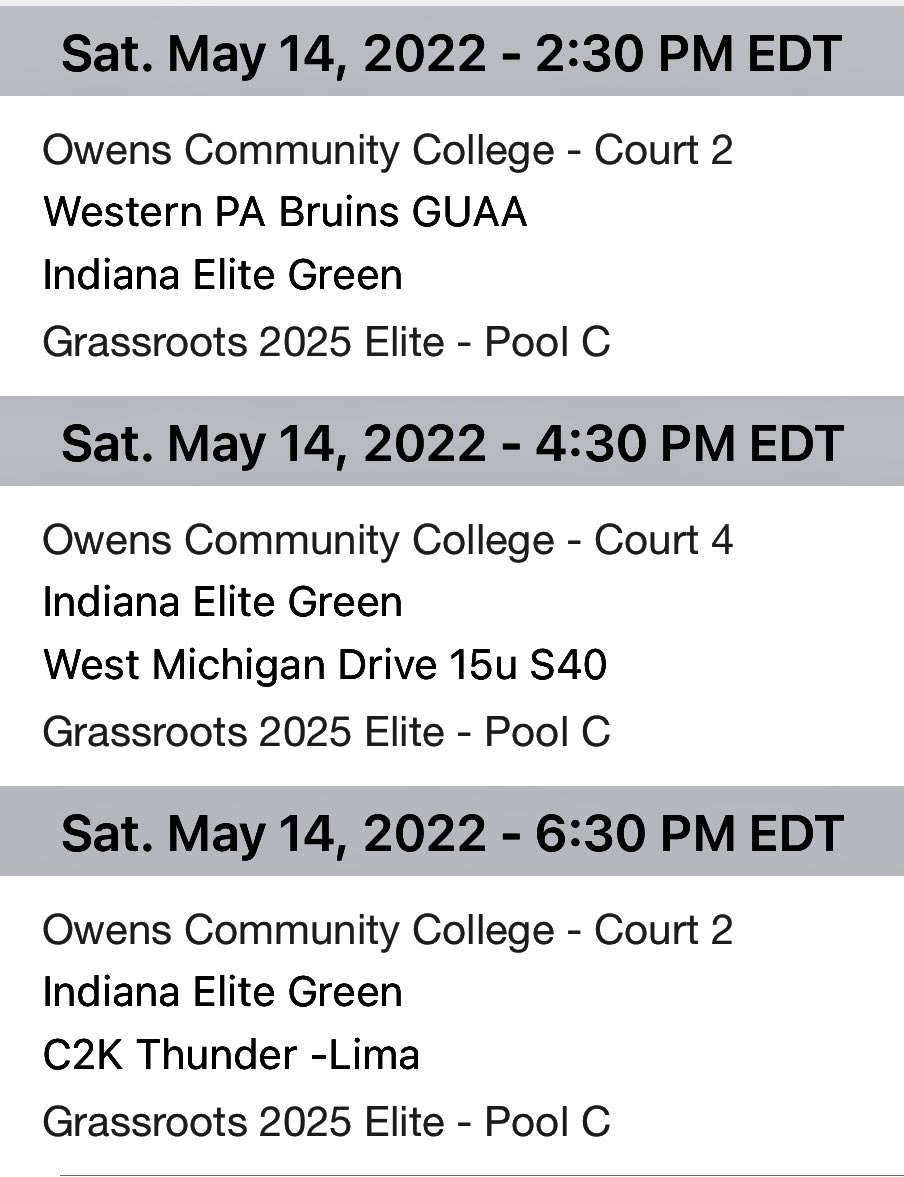 T.J. Perry (@coachtjperry) on Twitter photo Saw some incredible talent last weekend, schedule doesn’t get any easier <a href="/Grassrootstourn/">Grassroots Tournaments 🏀</a> “Queen Of The Rock” Another opportunity to compete against some top circuit teams around the Midwest! Coaches here is our Orange & Green team schedules! #LeaveNoDoubt @IndianaEliteWBB Saw some incredible talent last weekend, schedule doesn’t get any easier <a href="/Grassrootstourn/">Grassroots Tournaments 🏀</a> “Queen Of The Rock” Another opportunity to compete against some top circuit teams around the Midwest! Coaches here is our Orange & Green team schedules! #LeaveNoDoubt @IndianaEliteWBB