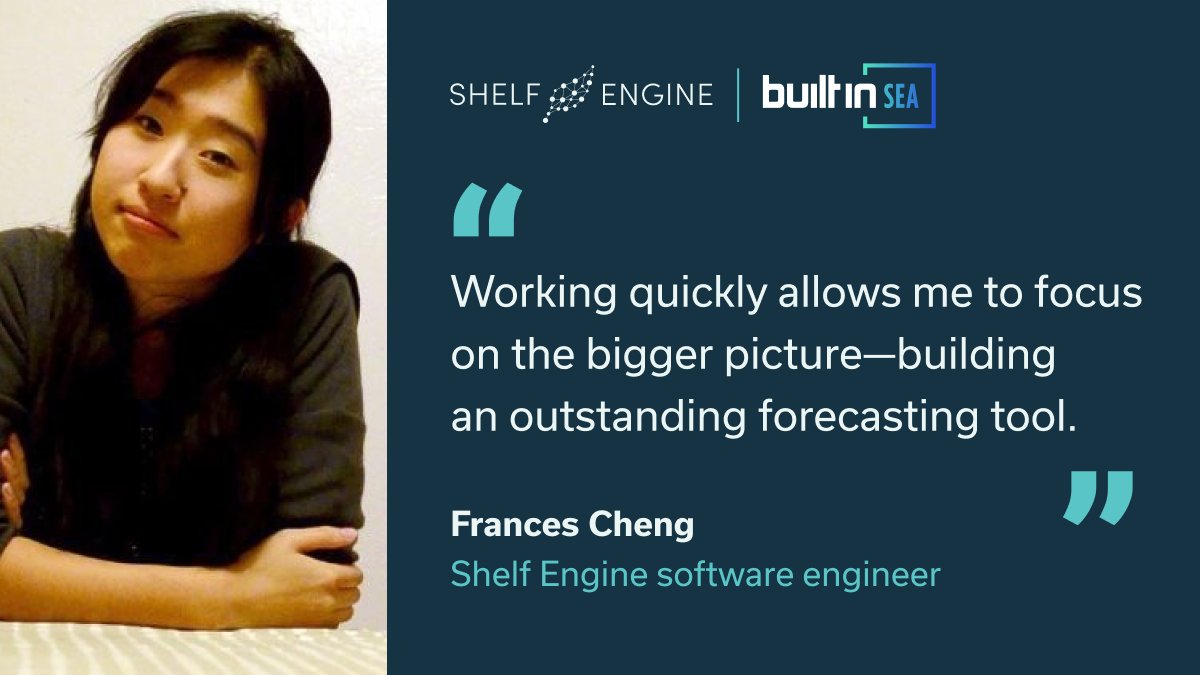 ShelfEngine's tweet photo. At #ShelfEngine, we depend on software engineers to build the forecasting tool that creates The Perfect Order for our retail customers.
Read Frances Cheng’s interview with @BuiltInSeattle to learn how she drives success for our customers: https://t.co/mLAczw5VEB
#womenintech https://t.co/qjrpBEEMU0