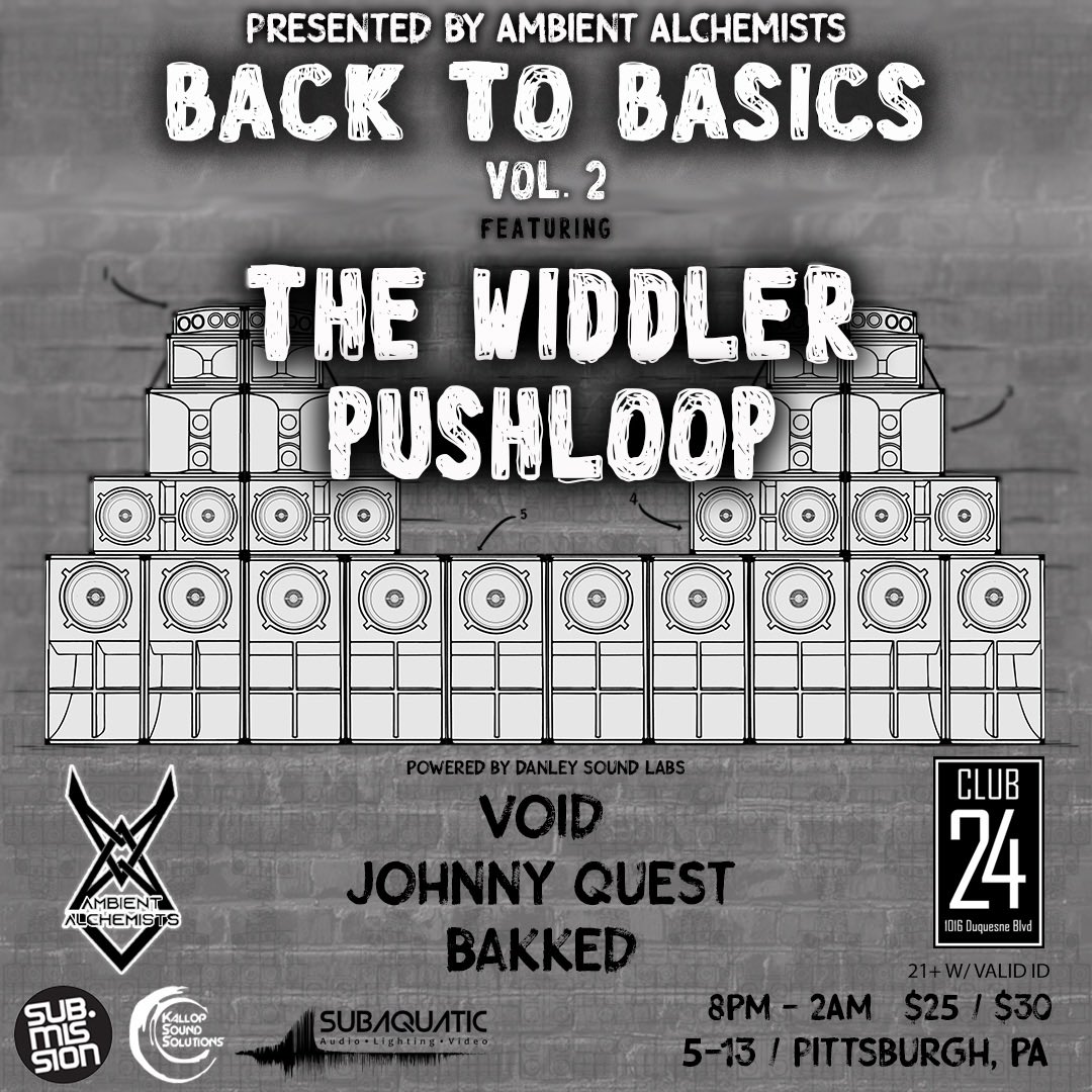 AmbientPgh's tweet photo. TOMORROW! 

The Widdler X Pushloop in Pittsburgh for Friday the 13th

Address:  
1016 Duquesne Blvd
Duquesne, PA 15110

Show starts at 8pm. 

#BackToBasics #Vol2 #TheWiddler #Pushloop #DanleySoundLabs #AmbientArmy #AmbientAlchemists https://t.co/sp2Z1a8RvM