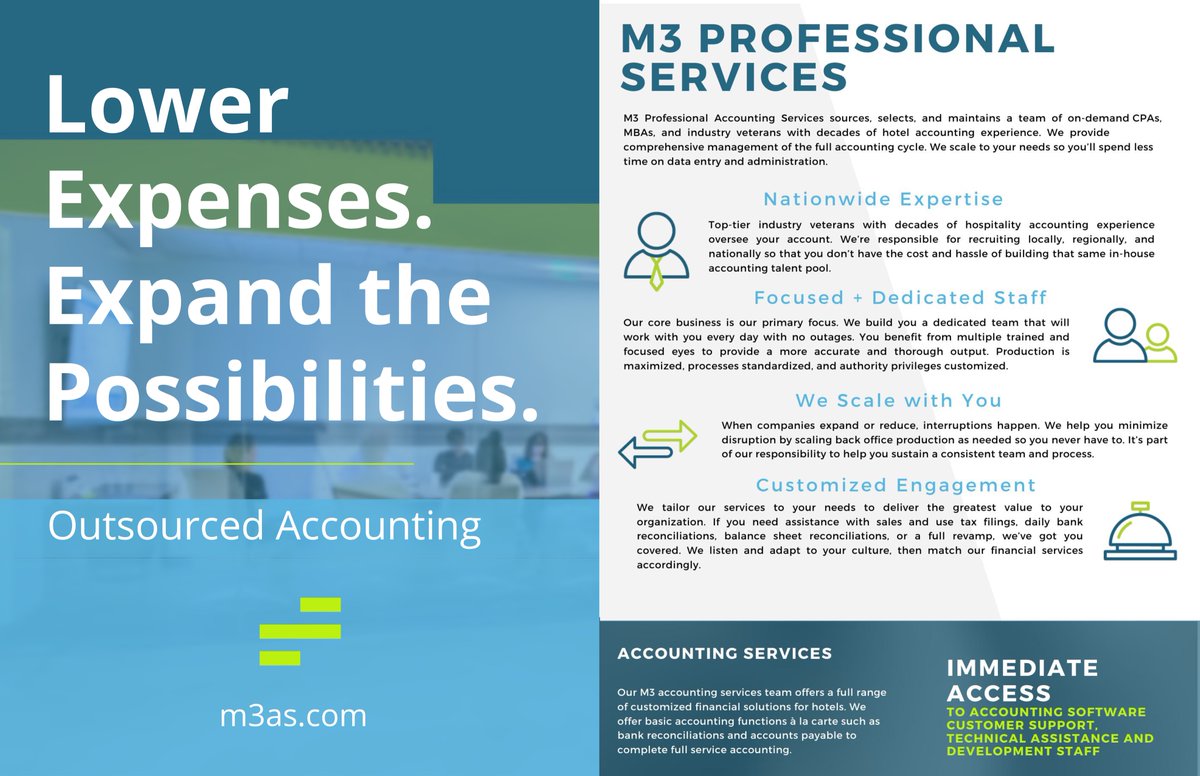 M3Accounting's tweet photo. With M3’s team of veteran accountants, you have a #hospitality-specific accounting team on standby, working when you need them, as you need them. 

#hotelaccounting #hospitalityindustry #M3PS #professionalservices https://t.co/eKhLH7nKC6