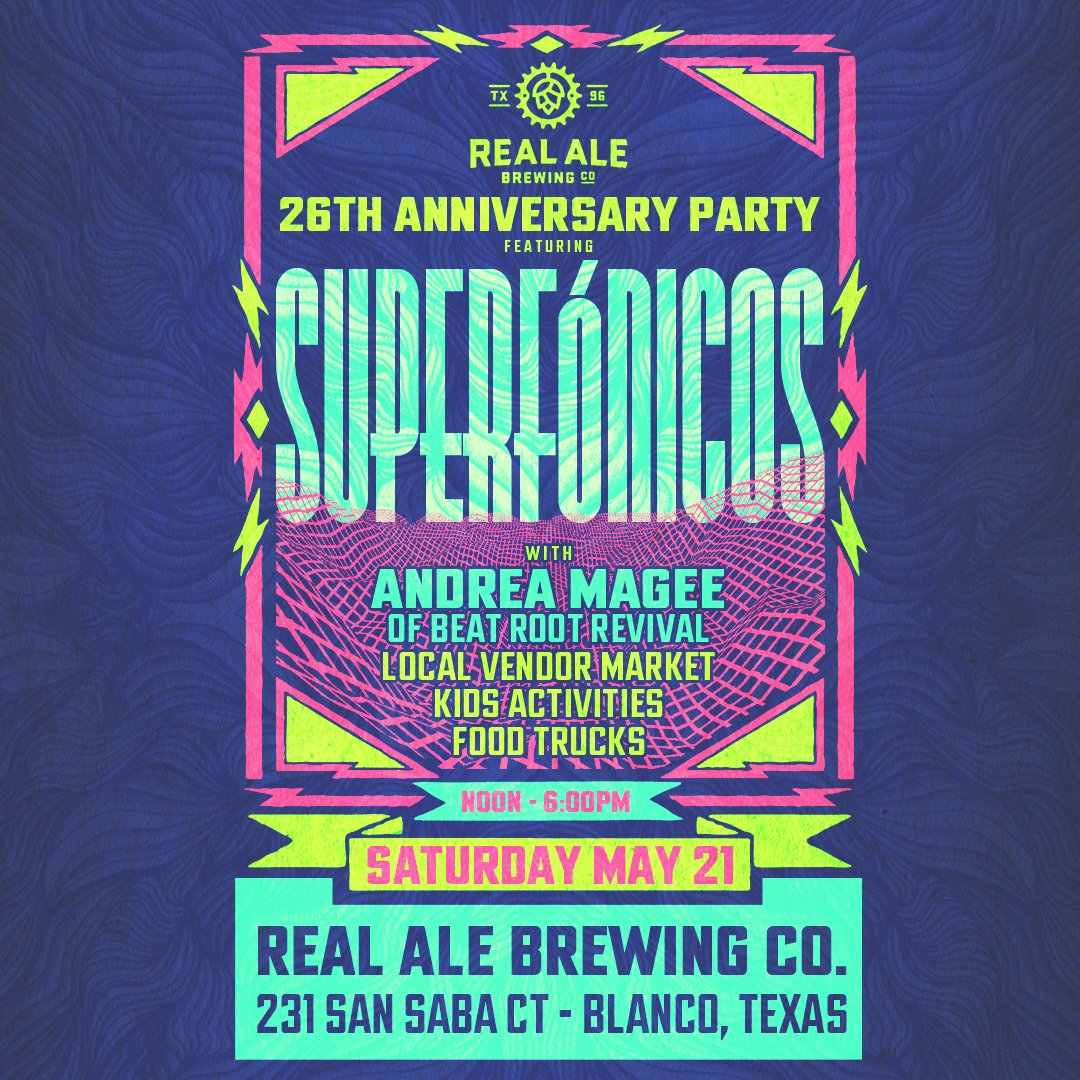 Are y'all ready to party with Superfónicos &amp; Andrea Magee next Saturday?

Local Vendor Market, Kids Activities &amp; Food Trucks
Limited number of tickets that include the 26th Anniversary Commemorative Glass.

You can secure tickets here:
bit.ly/3MSdzgU

Let's Party !