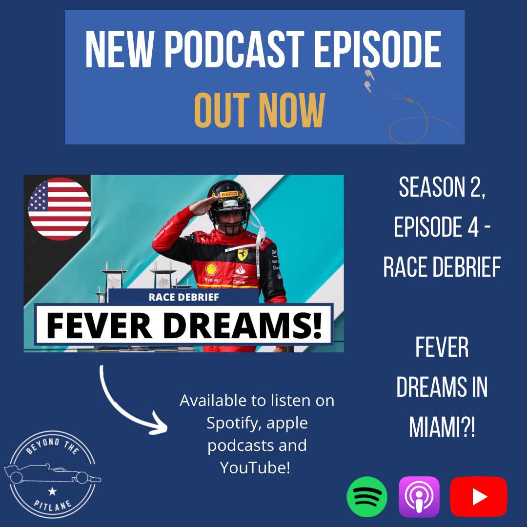 beyondthepit's tweet photo. Our new podcast episode is out now make sure to check it out for all our thoughts on the Miami GP!! https://t.co/CuhcOMpPgi https://t.co/Kqu8LftR9g