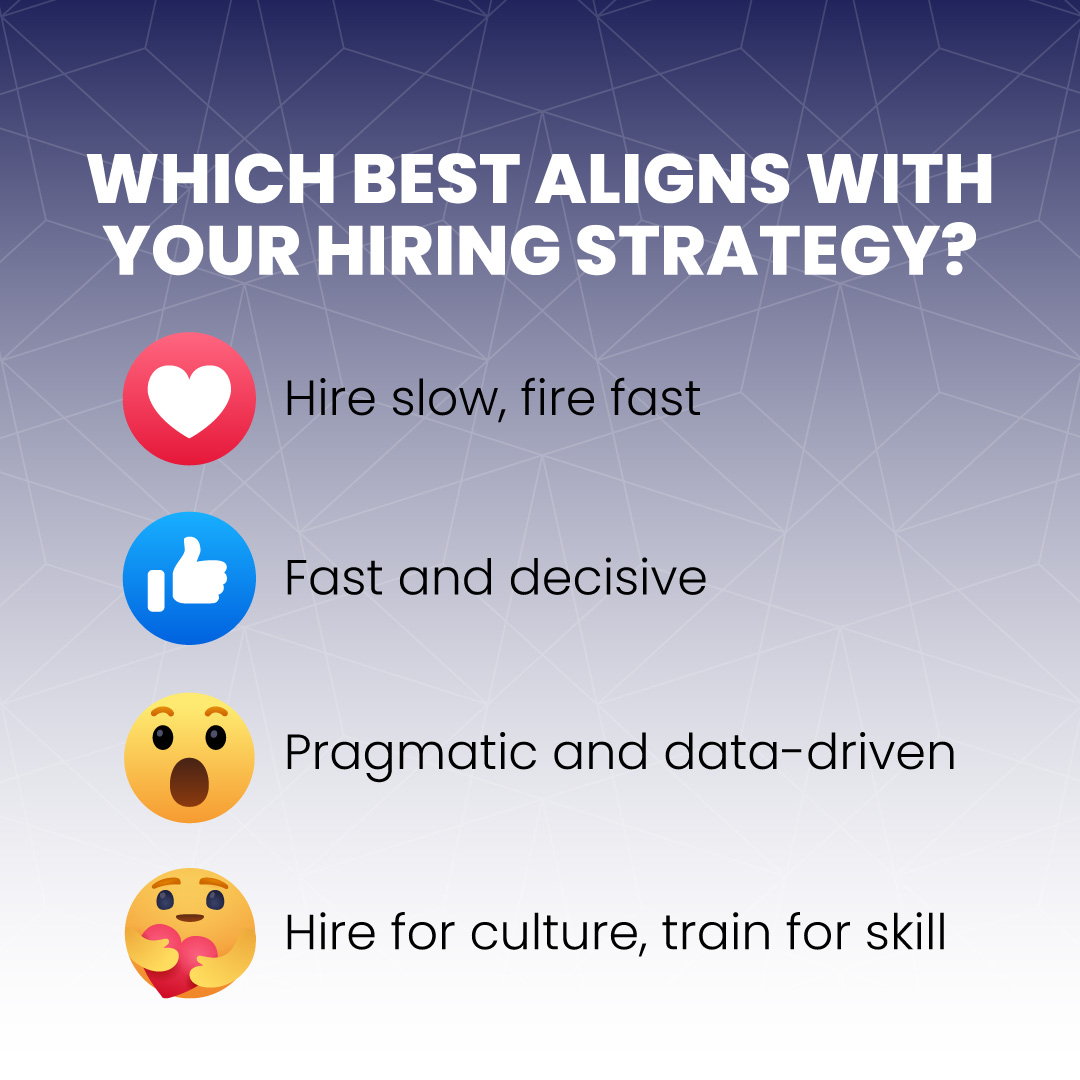 Save the date: Live Webinar "Finding the Right Hire" on May 24th. In the meantime, which describes your current hiring strategy?
