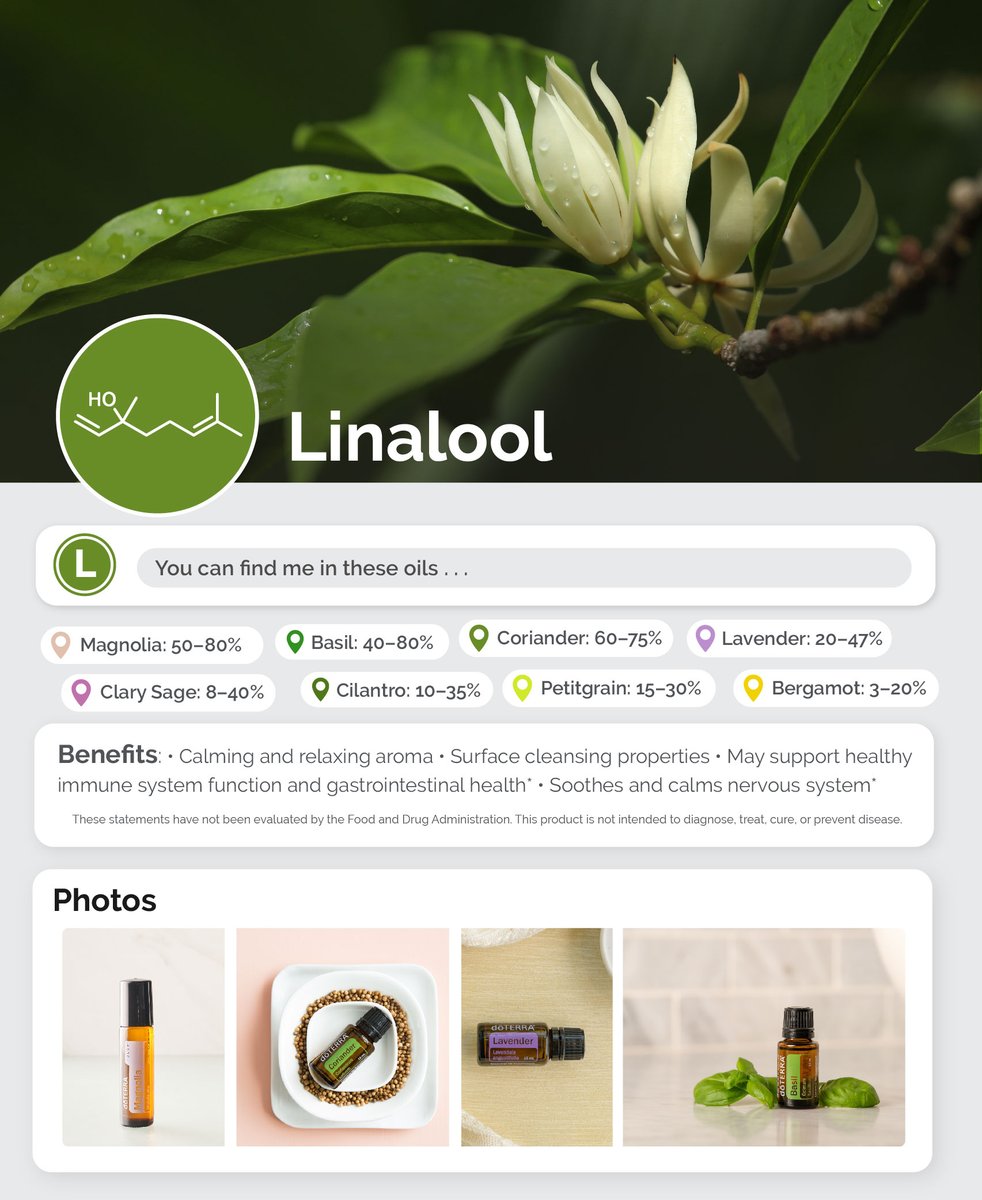 doterra's tweet photo. Meet the most popular chemical constituent: linalool! Linalool is found in your favorite essential oils, like Lavender and Bergamot.
Learn more at https://t.co/itbKR2L2w8
#doterra #linalool #essentialoils #lavender #bergamot #doterrascience https://t.co/S3MJ8uxDC1