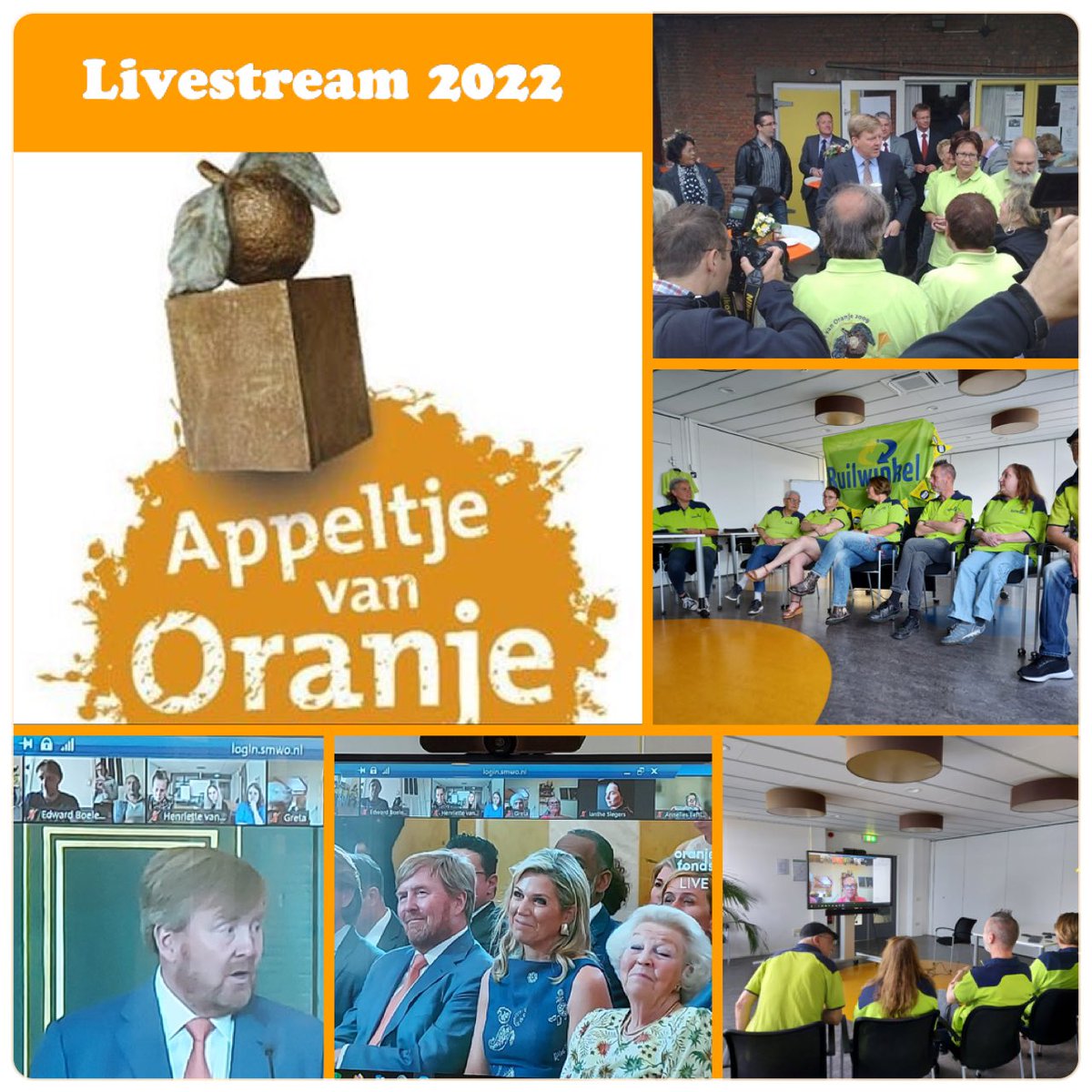 <a href="/smwoInfo/">SMWO Info</a> <a href="/GemeenteGoes/">Gemeente Goes</a> <a href="/Zuidwestwonen/">zuidwestwonen.nl</a> <a href="/pzcredactie/">PZC</a> <a href="/BevelandseBode/">Bevelandse Bode</a> <a href="/omroepzeeland/">Omroep Zeeland</a>        Vanmiddag waren we aanwezig in de livestream van de uitreiking van het appeltje van oranje. @OranjeFonds  Dat riep mooie herinneringen op!!