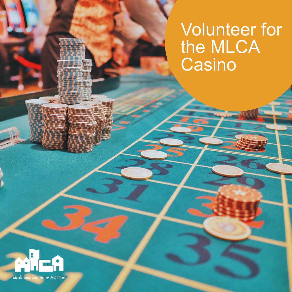 We’re looking for volunteers for the MLCA casino on June 24 and 25. For more details contact volunteer@mardaloop.com