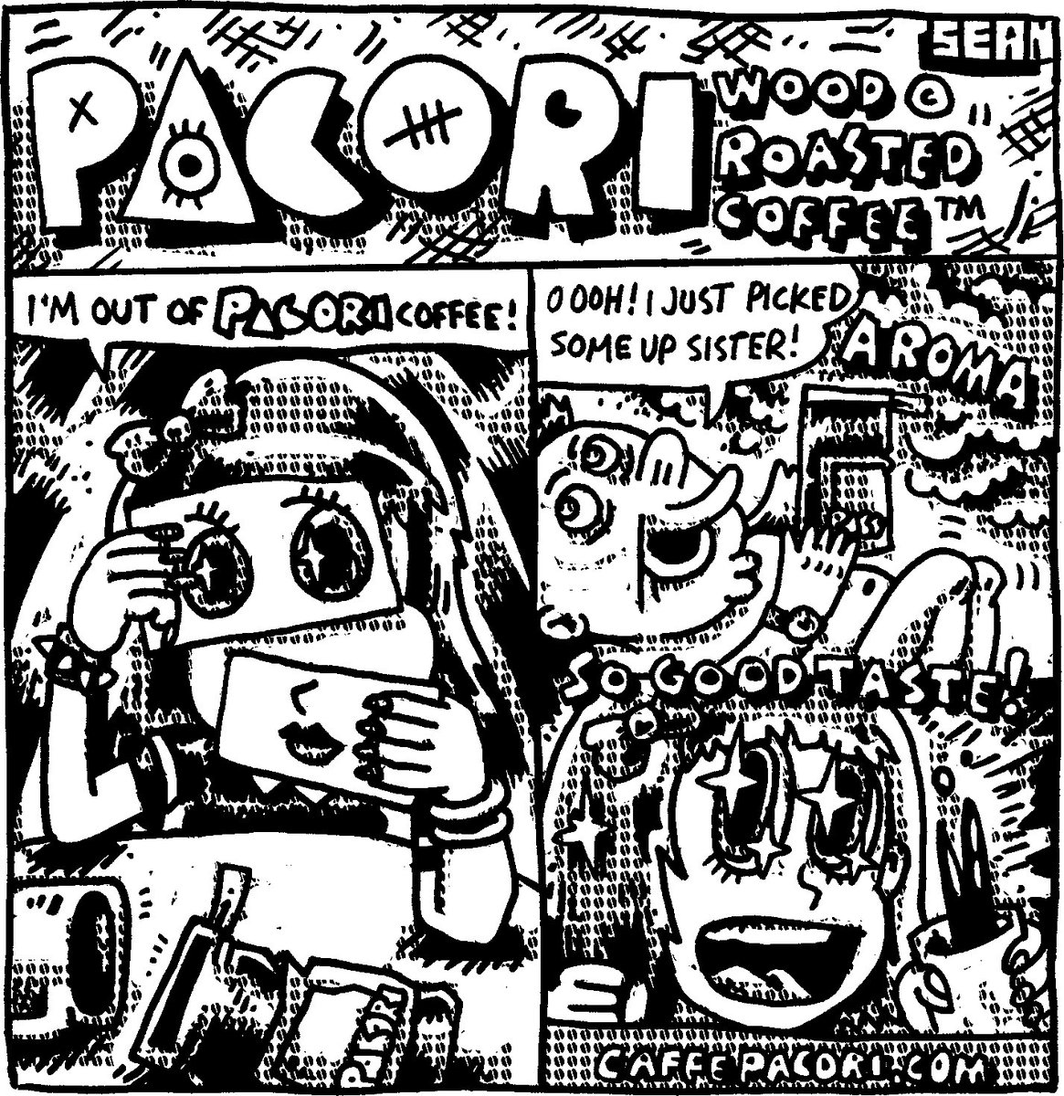 REALGOBLINKO's tweet photo. I did this ad for Pacori Coffee for PORK 2 back in 2011. #pacori #porkmagazine #seanaaberg #hetauma https://t.co/xzy7aI6or0