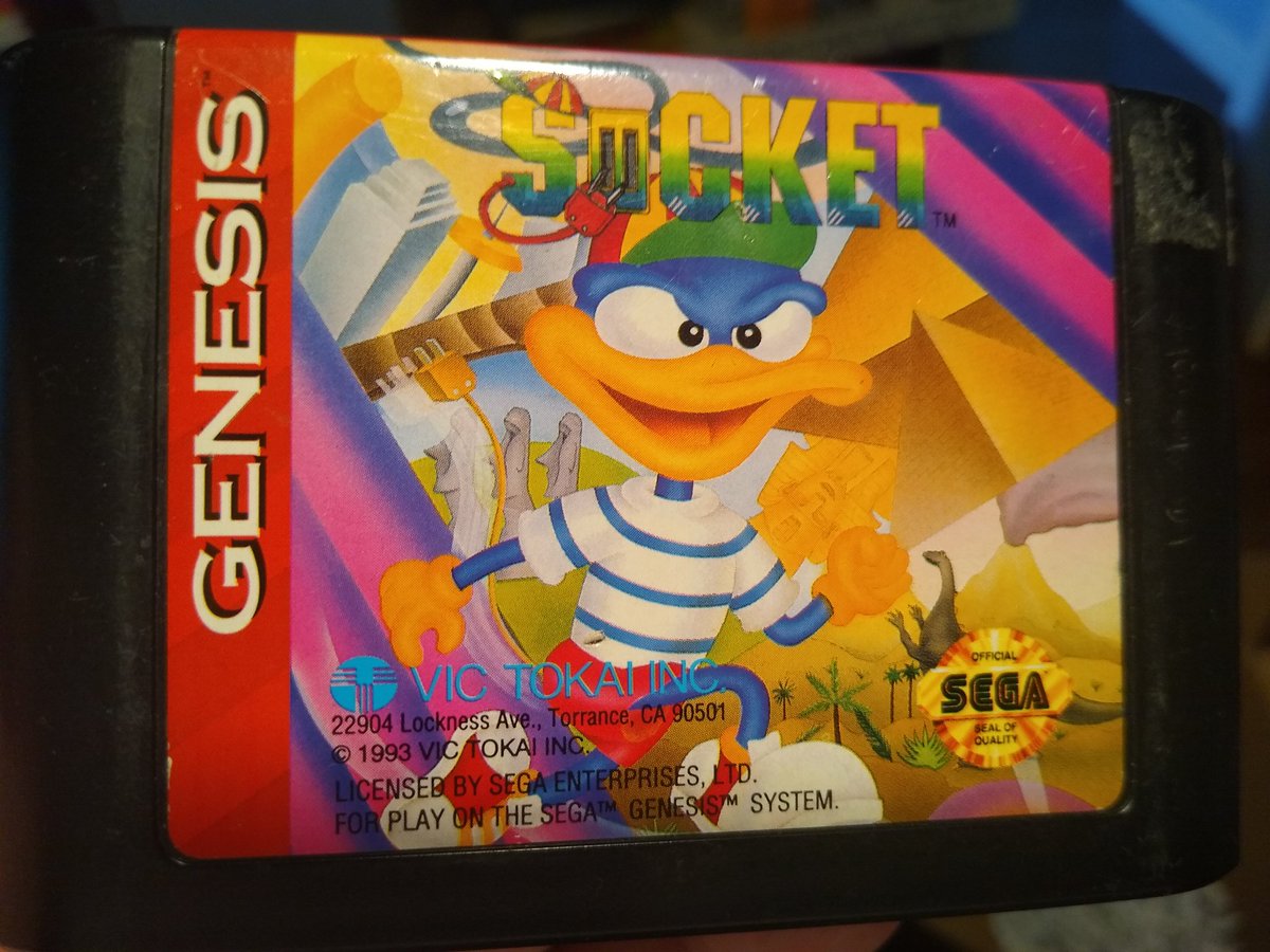 FistoftheWind's tweet image. Are you looking to go fast but perhaps not as a hedgehog? Give Socket (Time Dominator) from #VicTokai a try and be a weird "duck" instead 👍
Seriously though, this is a great platformer with interesting level designs and fantastic music. #Sega #retrogames #RetroGaming