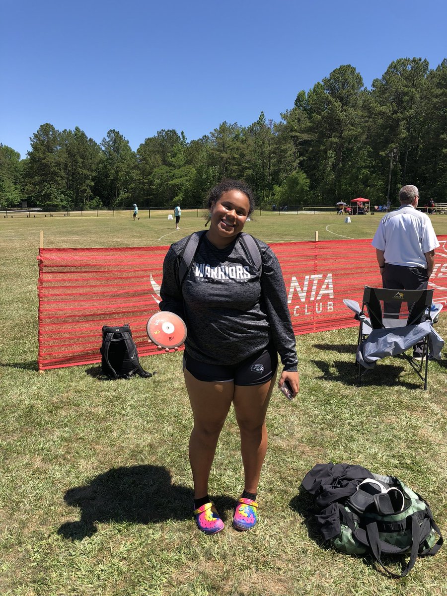 WGHS_TF's tweet photo. Congratulations to Bonnie Jones placing 9th at the state meet in girls discus and setting a new school record 111-3 #compete https://t.co/6XdeTONvlO