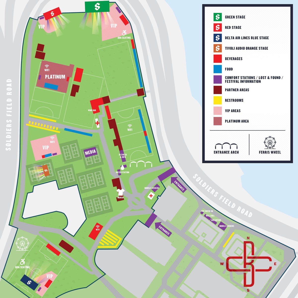 Boston Calling 2022 map