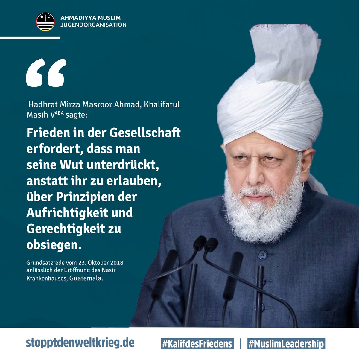 Khadim1938's tweet photo. #MuslimLeadership
#KalifdesFriedens https://t.co/idSzPEri5c