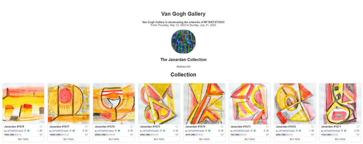 📢daVinci is proud to showcasing the artworks of @nftartstud_io
From Thursday, May 12, 2022 to Sunday, July 31, 2022
👉Check #Janardan NFTs Collection <a href="/davinci_gallery/">daVinci Gallery</a> on Van Gogh Gallerry here:  
davinci.gallery/galleries
<a href="/harmonyprotocol/">Harmony 💙</a>

#NFT #nftart #NFTartists #abstractart