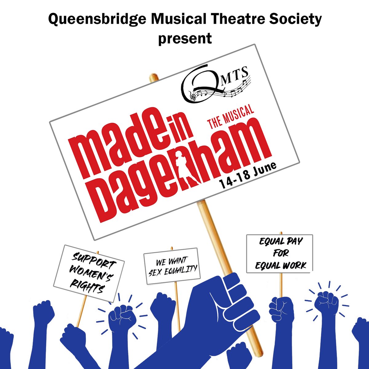 <a href="/QMTS/">QMTS</a> present Made in Dagenham the Musical from 14-18 June at The Core!

Come along and enjoy this fab, feisty, feminist musical - with lots of great songs to sing along to. 🎶🎶

Book tickets now at bit.ly/3PfrkIu