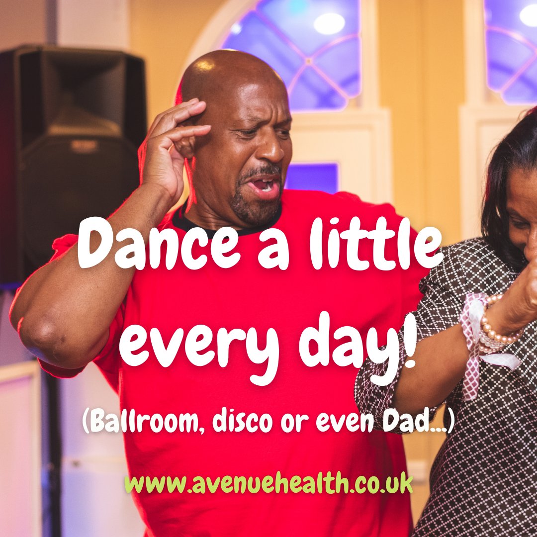 Avenue_Health's tweet image. Being physically active every day can help to keep your body &amp;amp; mind healthy.

Osteopathy can help to keep you moving! 

avenuehealth.co.uk

#keephealthy #daddancing #danceeveryday #osteopathsdoitwiththeirhands #keepmoving #osteopath #sportsmassage #surrey