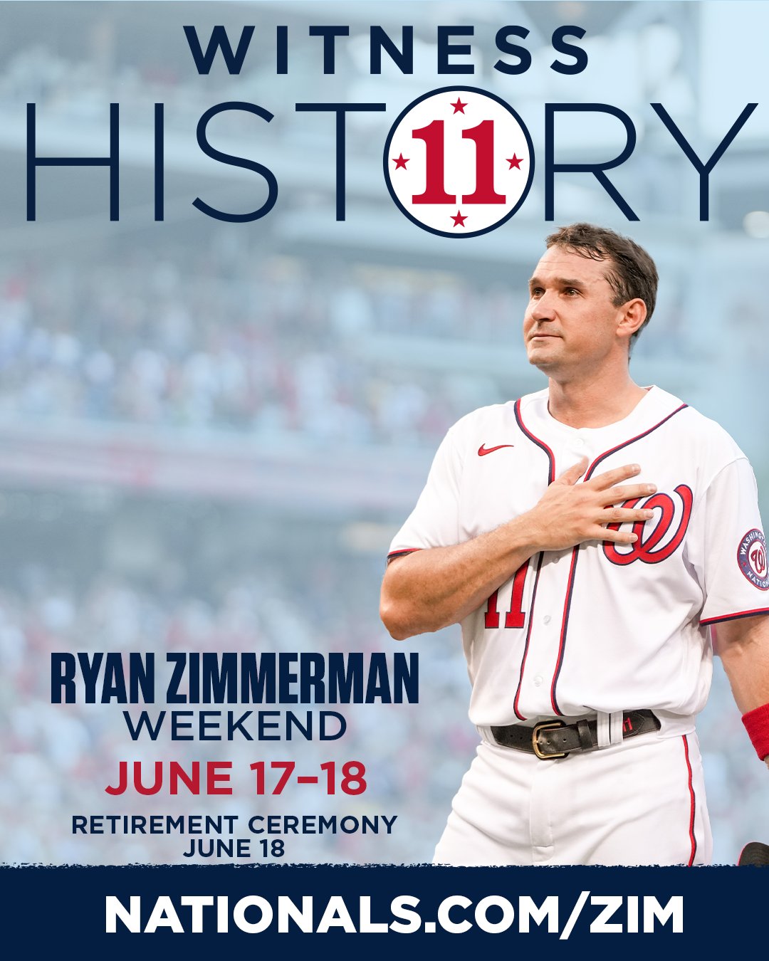 Washington Nationals on X: No player in Nats history has ever had their  number retired Until now. We'll be honoring Mr. National Ryan Zimmerman  June 17-18. 🔗 //   / X