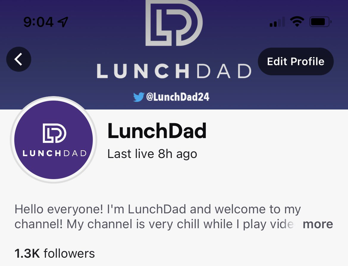 LunchDad24's tweet photo. We hit 1300 followers! Thank you for the love &amp; support! #Twitch #TwitchStreamer https://t.co/71qRNH7xan