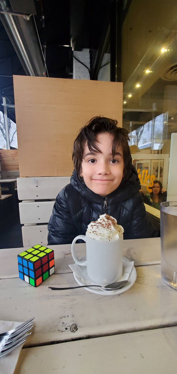 Mom and son brunch time