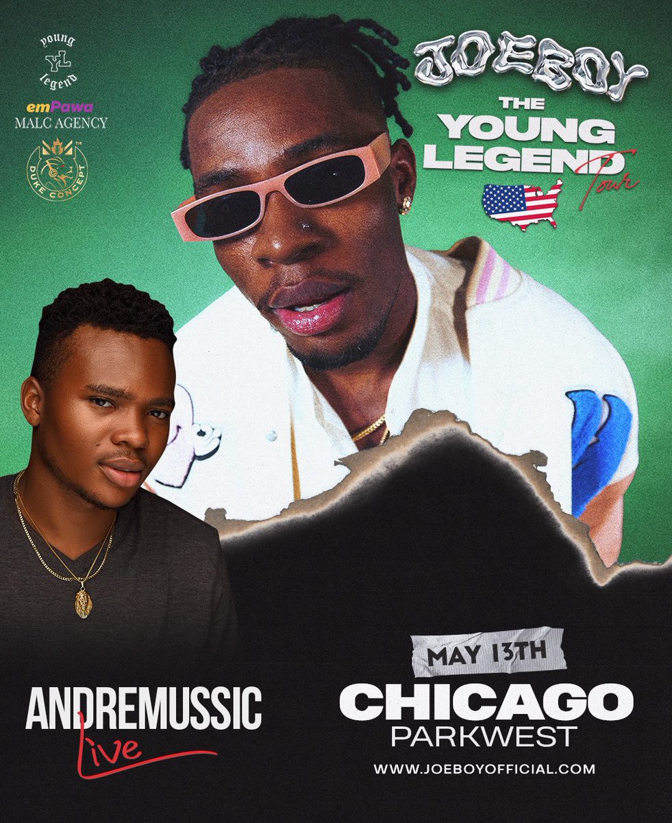 abiola_andre's tweet photo. Coming out for my bro @joeboyofficial in Chicago tomorrow for his ‘Young Legend’ US Tour, bout to be lit afff. #Gbanasaraszn🤟🏾 https://t.co/jlr7MBMjzb