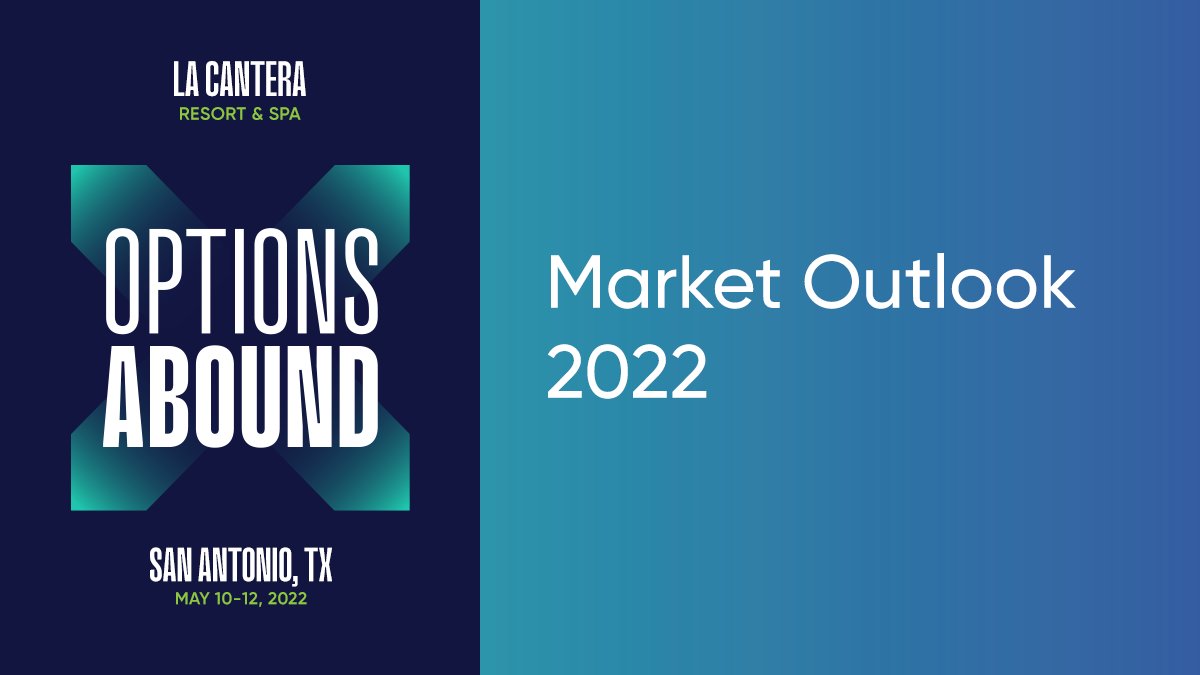 OptionsConf's tweet photo. Our final session of #OptionsConf2022 is starting at 11:15am CT. The Market Outlook 2022 panel will be led by moderator Kaitlin Meyer and panelists Shawn Cruz Ravi Jain, Tommy Martin and Patrick Zielinski. @MIAXexchange @TDANetwork @SterlingSTT  @DASHFinancial @BoxOptions https://t.co/iRzrmuYolA