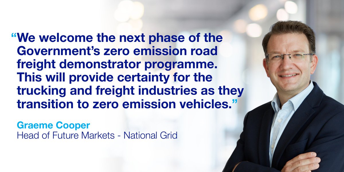 nationalgrid's tweet photo. Trudy Harrison MP joined us at #ITTHub to announce the next phase of the Government's zero emission road freight demonstrator programme. Electricity infrastructure will be key in supporting the shift to #zeroemission HGVs, from #EV chargers to the production of green #hydrogen. https://t.co/o7fSozWeGK