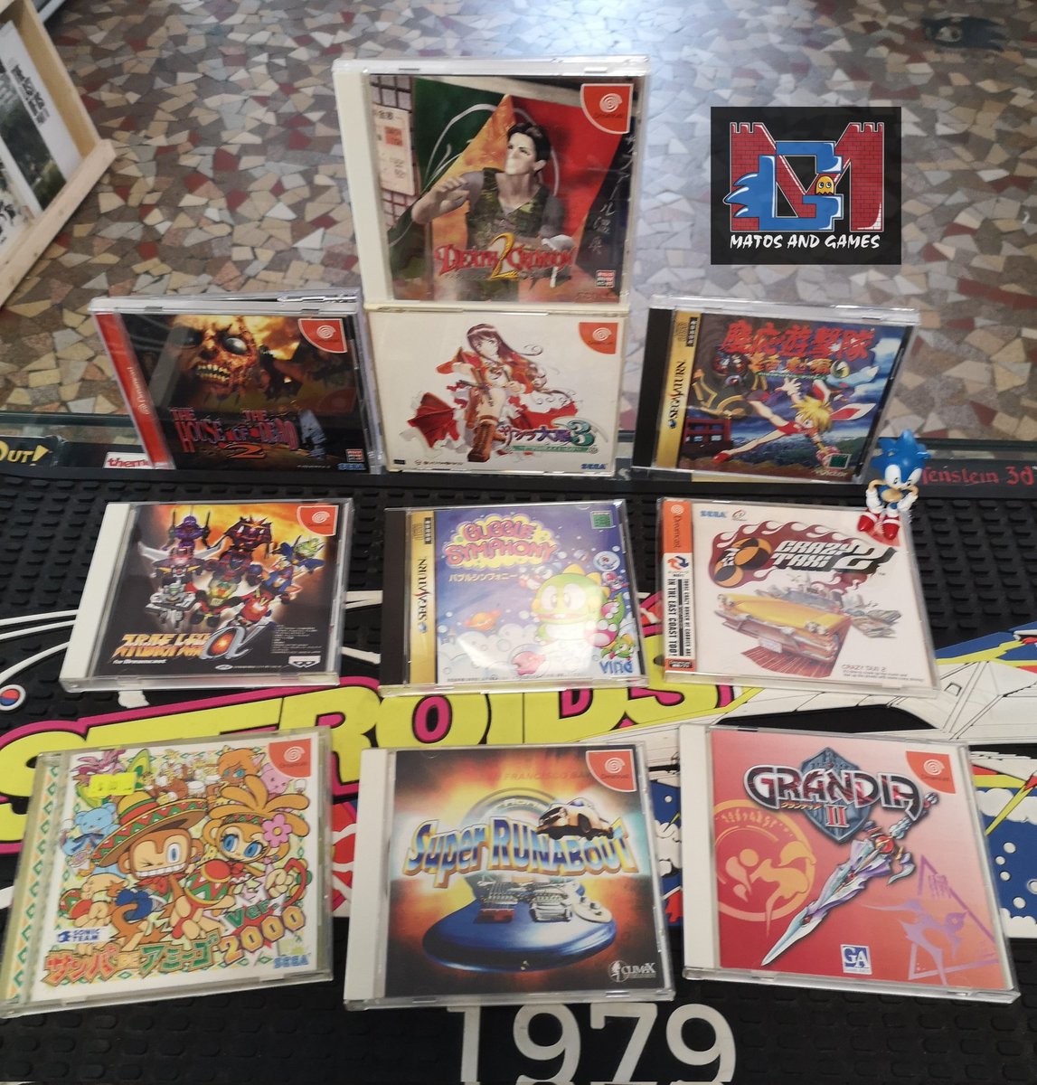 MatosandGames's tweet photo. Du matos Import Saturn et Dreamcast 😎
#retrogaming #sega #saturn #Import #dreamcast #houseofthedead #crazytaxi2 #bubblesymphony #keioflyingsquadron #superrunabout  #deathcrimson #grandia2 #matosandgames https://t.co/EFEk3L8ChH