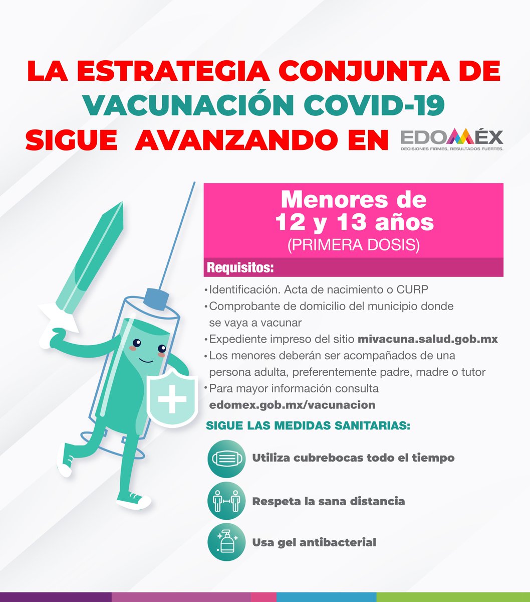 prepa_100's tweet photo. ¡No lo olvides! Si tienes 12 y 13 años y vives en #Aculco, #VillaDelCarbón, #Texcoco y #Metepec; acude a recibir tu primera dosis. 
consulta las sedes y horarios en: Sedes y horarios: https://t.co/0AKxulKm6d

@alfredodelmazo @ErnestoNemer @geramonro05 @DelaCruzMusalem https://t.co/ww6lMer2BV