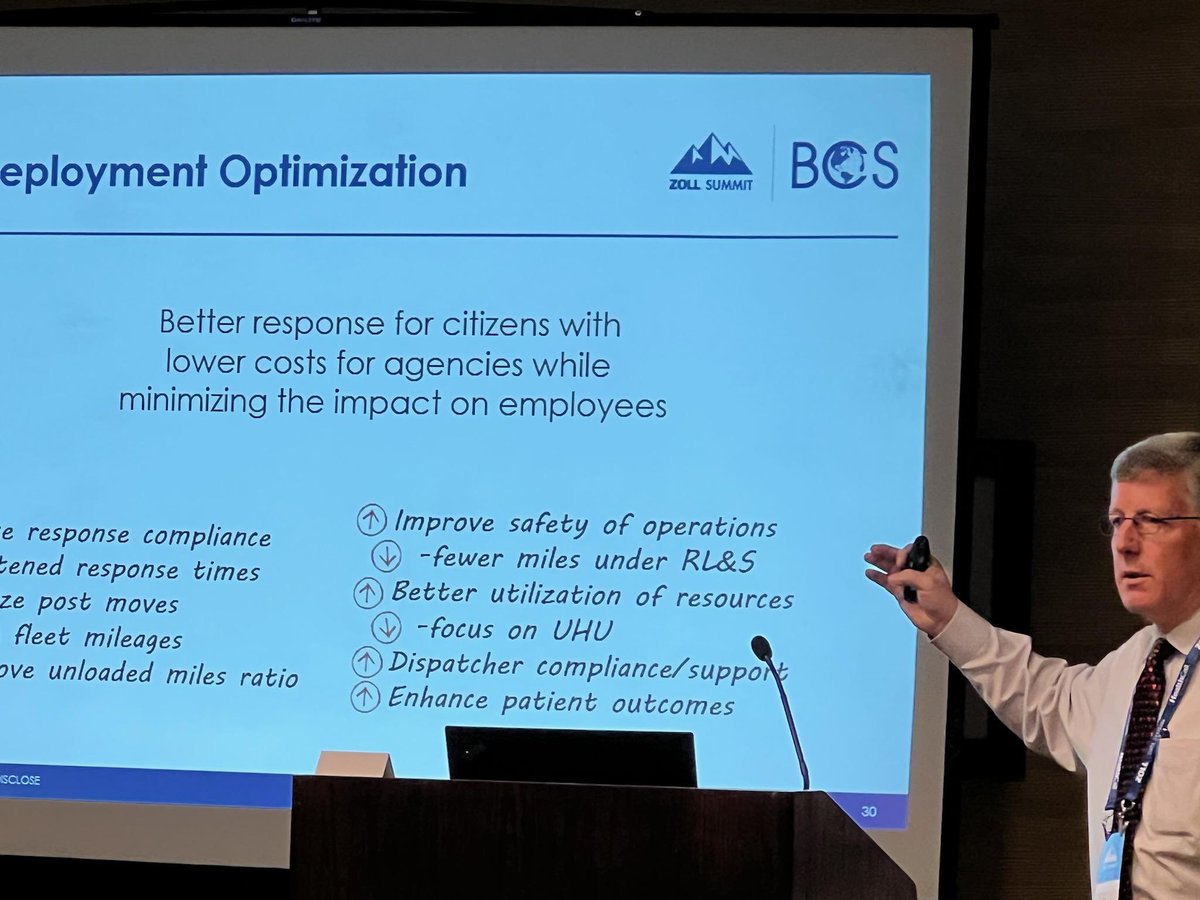 hp_ems's tweet photo. "Dynamic deployment is about so much more than response times." @DaleLoberger #ZollSummit
"But it does require some attention to match your implementation with you agency goals and objectives" https://t.co/32j9RDfg44