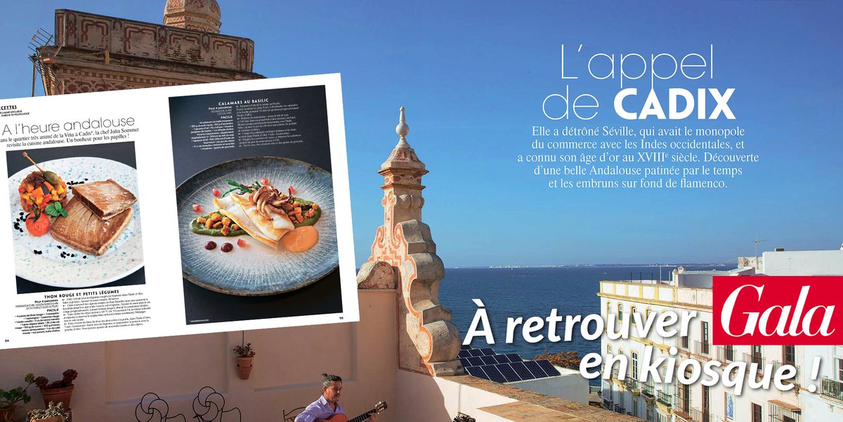 Retrouvez <a href="/GALAfr/">Gala</a> un article sur #Cadix en #Andalousie ! Vous pourrez découvrir de belles recettes typiques de la région revisitées par la chef Julia Sommer. 😋
Connaissez-vous cette région ? 🇪🇸