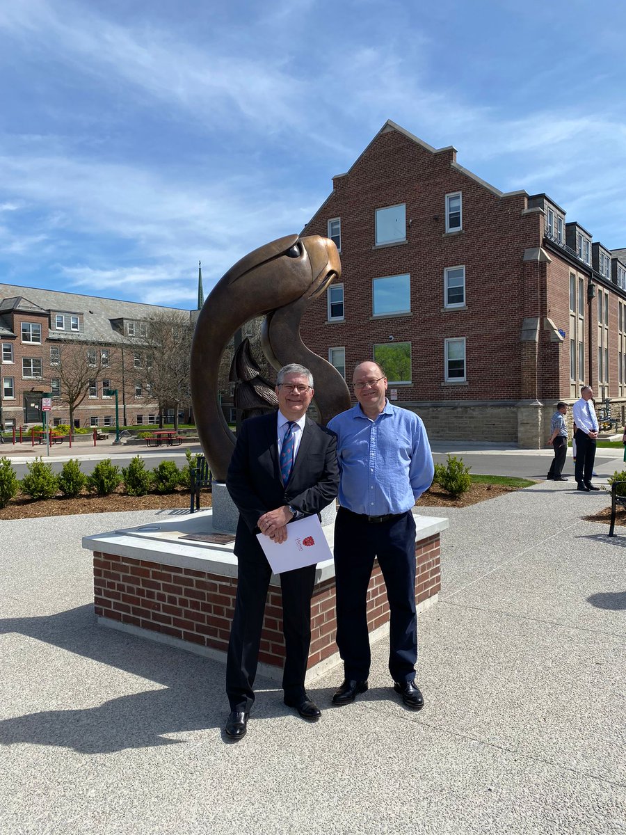 This morning, we proudly unveiled Eagle Tree of Peace, a new statue at the heart of our community. 

Eagle Tree of Peace is a statue created by Leroy Henry, a Haudenosaunee artist from Six Nations of the Grand River. This statue will serve as a centerpiece for the Huron (1/4)