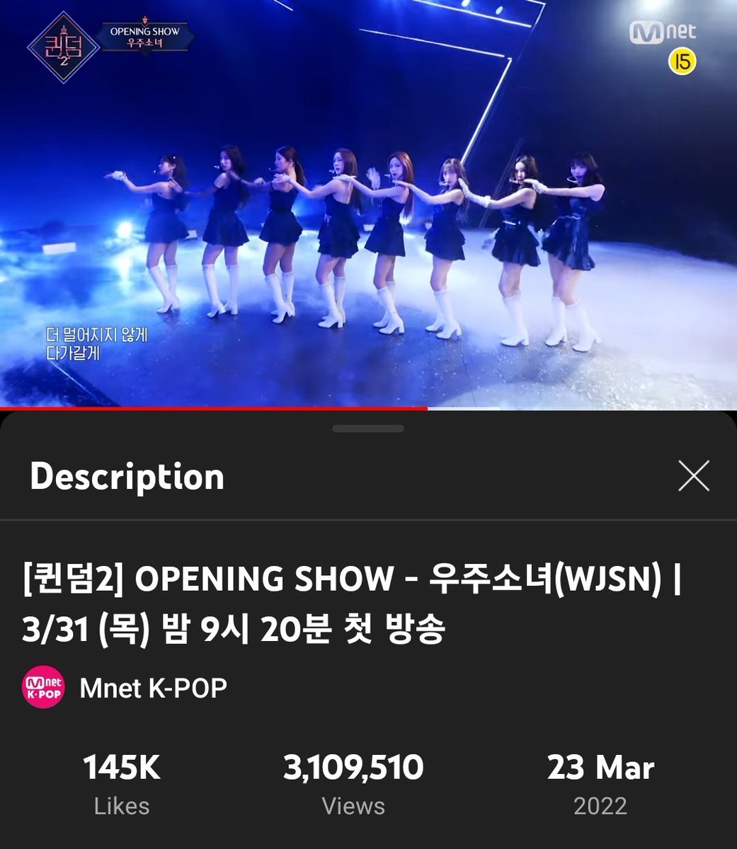 withWJSN's tweet photo. 🖥 📢 OPENING SHOW VIEWS UPDATE
Opening show performance has reached 3.1M! Congratulations! 🥳
#WJSN #우주소녀 #SECRET #비밀이야 #SAVEMESAVEYOU #부탁해 @WJSN_Cosmic https://t.co/TGPnWzYFlt