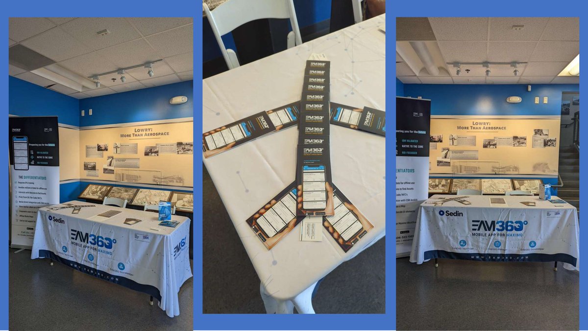 eam360sedin's tweet photo. #WMMUG meeting takes off from 'Wings Over the Rockies Air & Space Museum'
Fasten your ideas & bring all your #mobility for #assetmanagement query at our #booth
Weather looks good & with tailwind on our side we are looking to discuss #mobileimplementation pilot #project for you https://t.co/a1N4umc9au