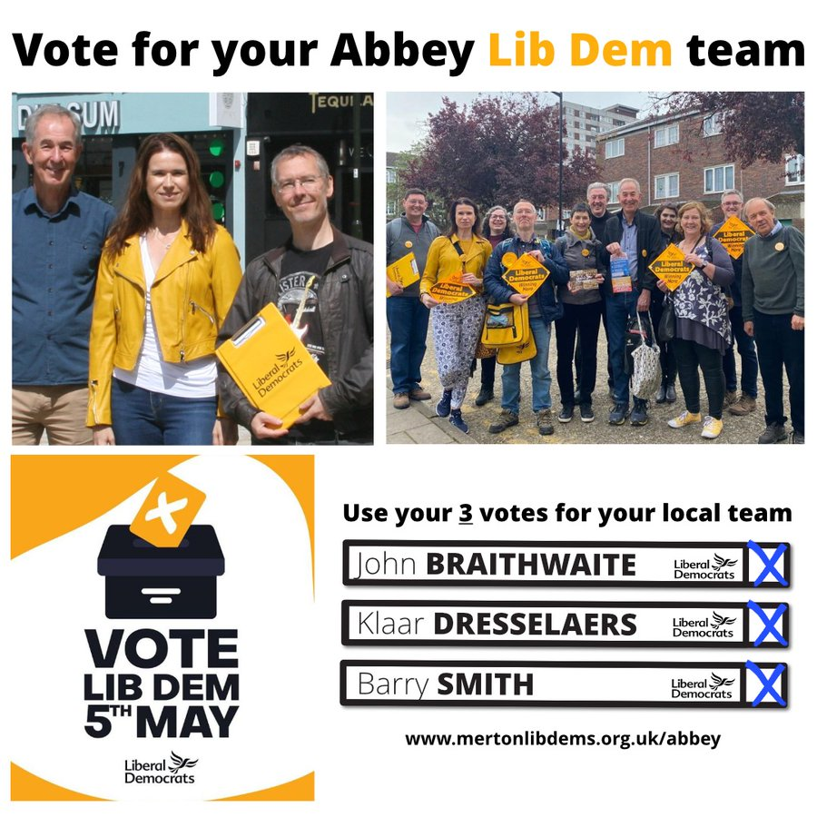 🔶 South Wimbledon (Abbey Ward) LibDems 🔶 tweet media