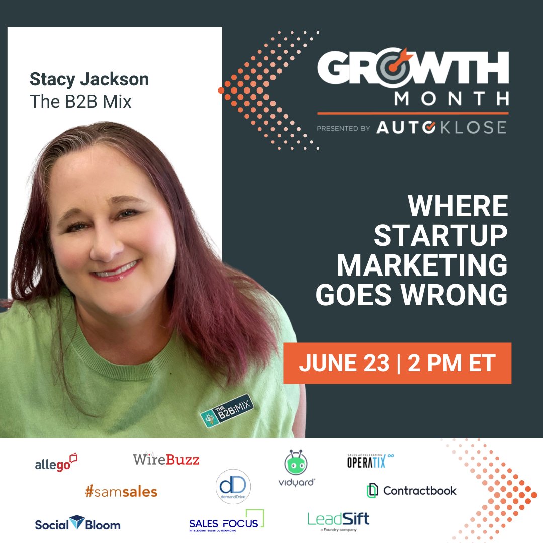 OllieWhitfield_'s tweet image. NEW speakers announced for @autoklose  Growth Month:

4 of 6 here... 

@WillAllred117 on Cold Email
@aspirechrisrog on Hiring Sales Reps
@richard_refract on Cold Calling
@Stacy_Jax on Marketing Fails