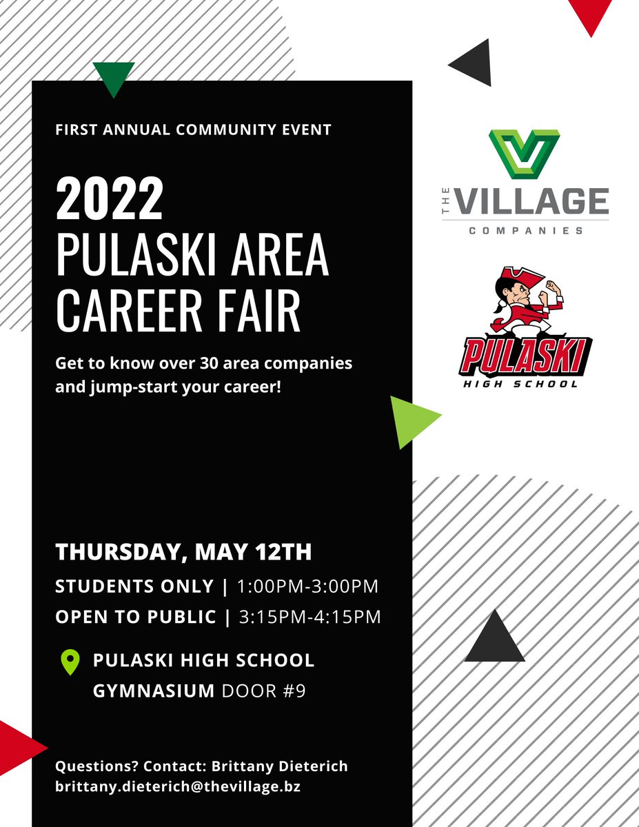 NsightTel's tweet photo. Come visit the Nsight family of companies at the Pulaski Area Career Fair today. We're hiring across our company including tower technicians, customer care represenatives, sales representatives, baristas and more! 

See all of our opportunities at https://t.co/fsAkMynlAT. https://t.co/tDLwKmeg6M