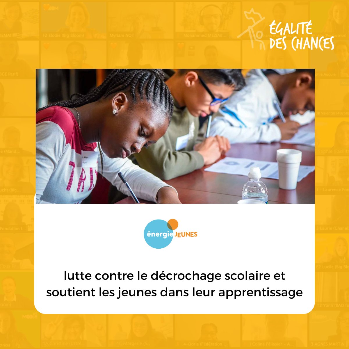 LeFrenchImpact's tweet photo. #Hackathon | 👉 Découvrez les associations bénéficiaires du Hackathon Egalité des Chances avec organisé avec Big bloom
📆 19/05 et 20/05 en ligne
Pour participer, inscrivez vous ici : https://t.co/5UpTknLT4u https://t.co/S86fIjFwKQ