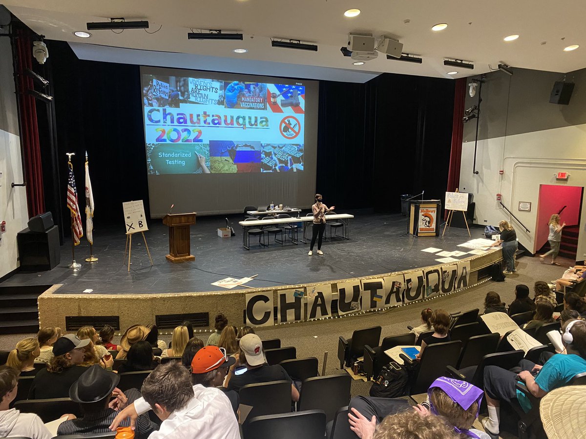 MrJonNiemic's tweet photo. 2022 Chautauqua is off and running! Topics include women reproductive rights, Ukraine-Russian conflict, Police Reform, Mandatory Vaccines, etc. 

#amstuds
#WarriorPride156
@McHenrySS https://t.co/eSXMGQJOg6
