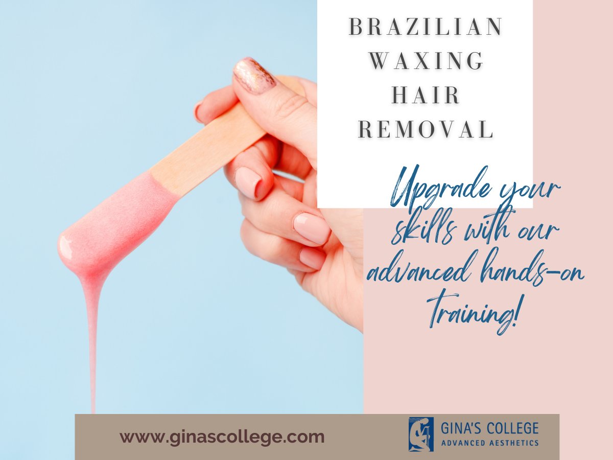 GinasCollege's tweet photo. Upgrade your skills and give your clients a more comfortable service by learning the popular #BrazilianWaxing method. We offer advanced hands-on training and use the latest technology. Call us for more info.
 
👉 https://t.co/Es9WmUualq

#ontariobeauty #beautyindustry https://t.co/asPFIQdqjX