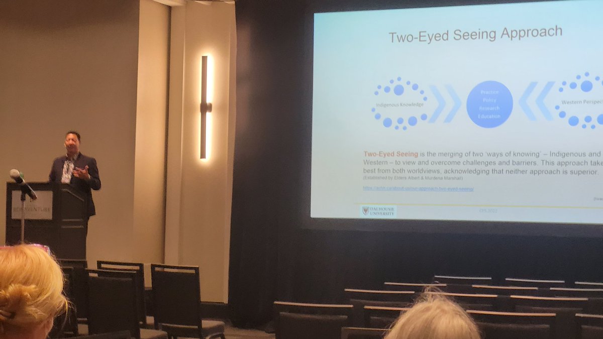DrBMacLeod's tweet photo. @CanadianPain speaking to the importance of #twoeyed perspective at #CanadianPain22 #IndigenousPeoples https://t.co/a4rKGgIuB0