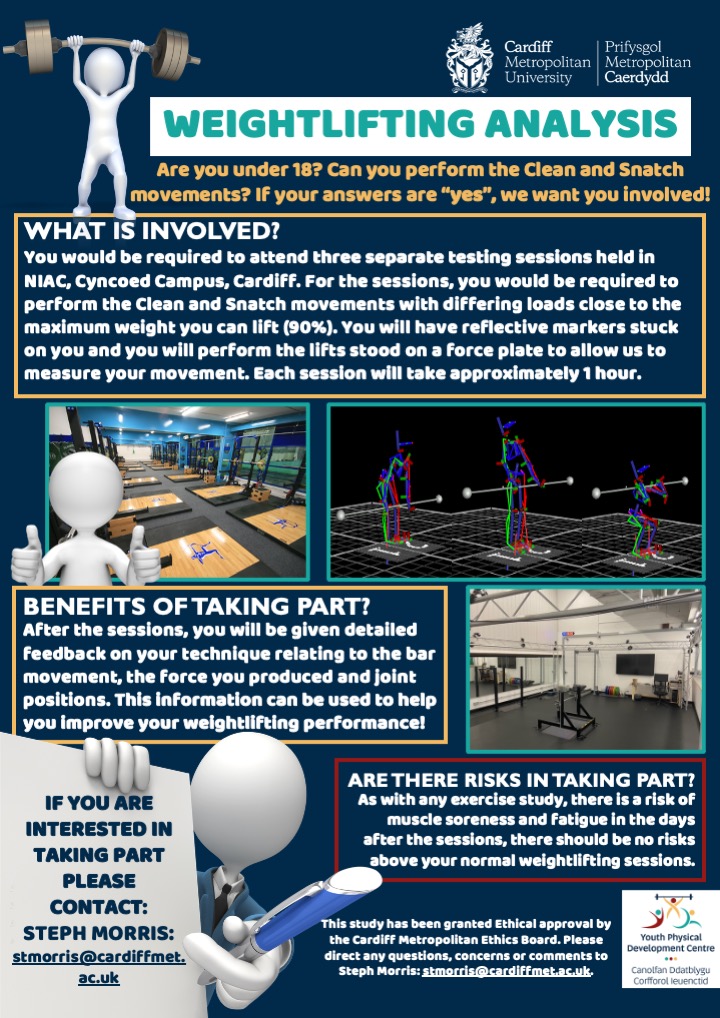 🏋️Are you under 18? Can you perform the Clean and Snatch Movements? 🏋️

If your answers are "yes", we have an exciting opportunity for you to take part in our study, from which you will receive a detailed report on your weightlifting technique!