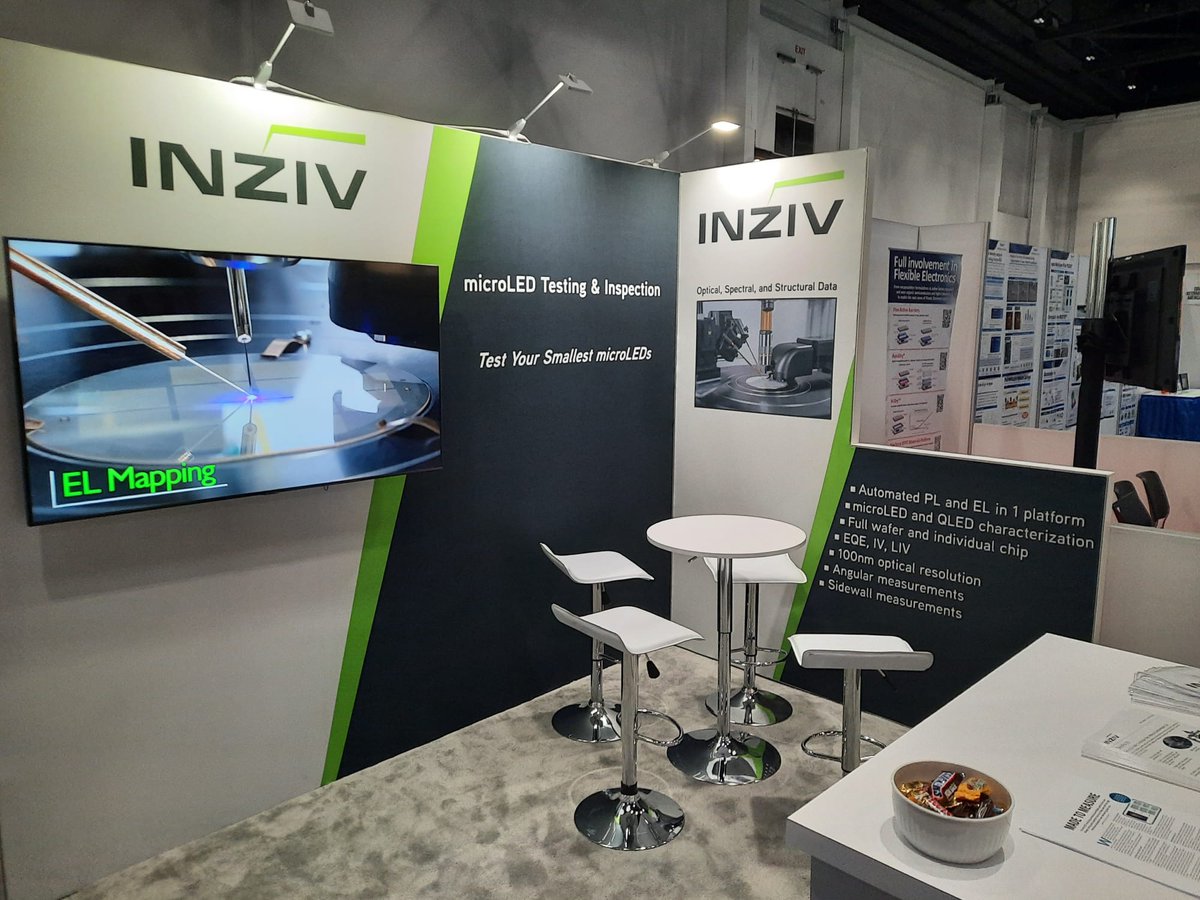 in_ziv's tweet photo. Wow! What a busy week here at #displayweek2022 - exciting to see how much interest there is in microLEDs and microLED testing. Stop by booth 226! Also, CEO David Lewis will be speaking today at 10:40 in Room 220C on "Recent Advancements in microLED Testing and Inspection" https://t.co/vBP07WiST2