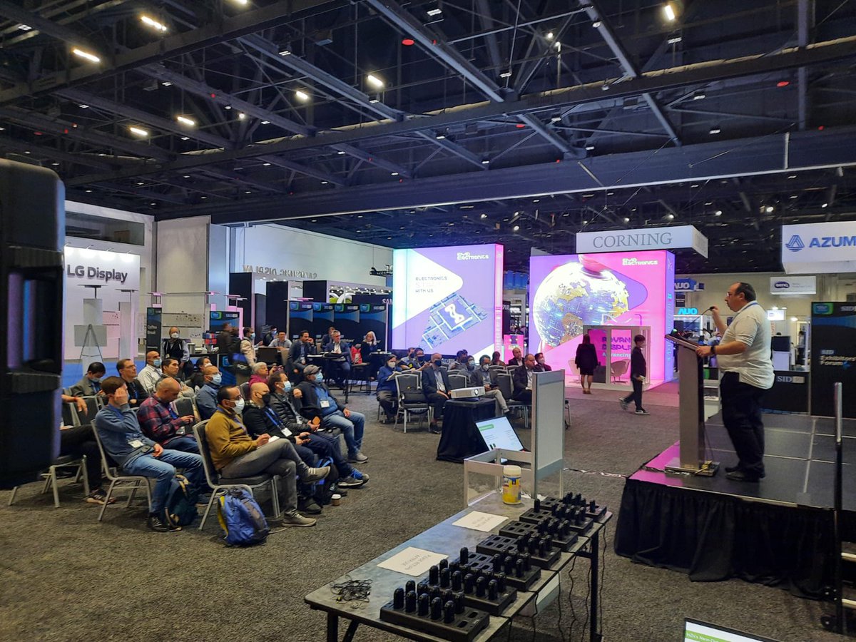in_ziv's tweet photo. Wow! What a busy week here at #displayweek2022 - exciting to see how much interest there is in microLEDs and microLED testing. Stop by booth 226! Also, CEO David Lewis will be speaking today at 10:40 in Room 220C on "Recent Advancements in microLED Testing and Inspection" https://t.co/vBP07WiST2
