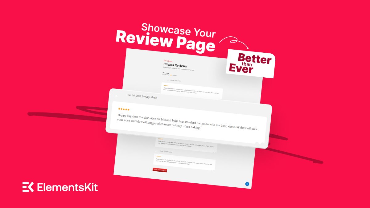wpmetcom's tweet photo. Surprisingly, a review/testimonial section plays a more vital role than one would expect π€
And with ElementsKit's pre-built review templates, you can present your review page even better π―
ππΌ Learn more here:
https://t.co/7Rai586o8M
#reviewtemplate #elementor #elementskit https://t.co/uQnsmWWLFs